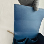 Hermes Cinhetic 18 Deep Blue Veau Madame with Palladium/Gold Plated Hardware #RERC-4 - Image 22