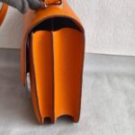 Hermes Constance 24cm III Apricot Evercolor Leather with Palladium Hardware Bag #RLCL-1 - Image 7