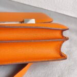 Hermes Constance 24cm III Apricot Evercolor Leather with Palladium Hardware Bag #RLCL-1 - Image 10