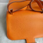 Hermes Constance 24cm III Apricot Evercolor Leather with Palladium Hardware Bag #RLCL-1 - Image 3