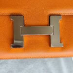Hermes Constance 24cm III Apricot Evercolor Leather with Palladium Hardware Bag #RLCL-1 - Image 16