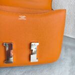Hermes Constance 24cm III Apricot Evercolor Leather with Palladium Hardware Bag #RLCL-1 - Image 20