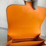 Hermes Constance 24cm III Apricot Evercolor Leather with Palladium Hardware Bag #RLCL-1 - Image 18