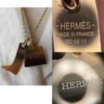 Hermes Pendant Amulette Maroquin PM Necklace #RLUE-14 - Image 6