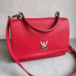 LV Lockme II Red Leather with Silver Hardware #RLCY-1