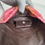 Prada BR2483 Bag Pinkish Red Snake Skin with Silver Hardware #RLCE-2 - Image 18