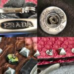 Prada BR2483 Bag Pinkish Red Snake Skin with Silver Hardware #RLCE-2 - Image 8