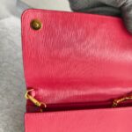 Prada Sling Bag Pink Leather with Gold Hardware #RLCE-1 - Image 13