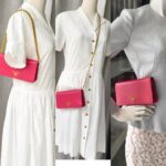 Prada Sling Bag Pink Leather with Gold Hardware #RLCE-1 - Image 26