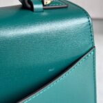 Cartier Top Handle Bag Green Calf Leather with Light Gold Hardware #RLKC-1 - Image 22