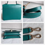 Cartier Top Handle Bag Green Calf Leather with Light Gold Hardware #RLKC-1 - Image 27