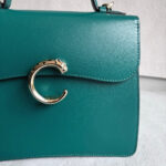 Cartier Top Handle Bag Green Calf Leather with Light Gold Hardware #RLKC-1 - Image 3