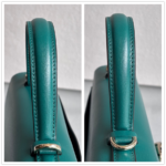 Cartier Top Handle Bag Green Calf Leather with Light Gold Hardware #RLKC-1 - Image 14