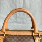 Celine Vintage Macadam Boston Bag Brown Coated Canvas with Leather and Gold Hardware #RLOK-2 - Image 20