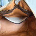 Celine Vintage Macadam Boston Bag Brown Coated Canvas with Leather and Gold Hardware #RLOK-2 - Image 26