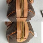 Celine Vintage Macadam Boston Bag Brown Coated Canvas with Leather and Gold Hardware #RLOK-2 - Image 18