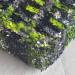 Chanel Medium Double Flap Bag Green/black/silver Sequine with Silver Hardware #RLKC-3 - Image 19