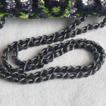 Chanel Medium Double Flap Bag Green/black/silver Sequine with Silver Hardware #RLKC-3 - Image 22