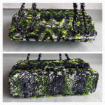 Chanel Medium Double Flap Bag Green/black/silver Sequine with Silver Hardware #RLKC-3 - Image 17