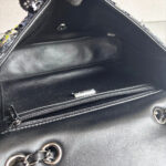 Chanel Medium Double Flap Bag Green/black/silver Sequine with Silver Hardware #RLKC-3 - Image 36