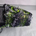 Chanel Medium Double Flap Bag Green/black/silver Sequine with Silver Hardware #RLKC-3 - Image 11