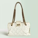 Chanel Tote Off White Aged Calfskin with Gold Hardware #RLTK-2