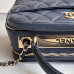Chanel Trendy CC Bowling Bag Dark Blue Lamsbkin with Gold Hardware #RLKK-3 - Image 10