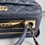 Chanel Trendy CC Bowling Bag Dark Blue Lamsbkin with Gold Hardware #RLKK-3 - Image 11