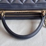 Chanel Trendy CC Bowling Bag Dark Blue Lamsbkin with Gold Hardware #RLKK-3 - Image 19