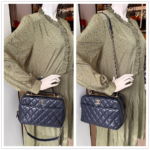 Chanel Trendy CC Bowling Bag Dark Blue Lamsbkin with Gold Hardware #RLKK-3 - Image 37