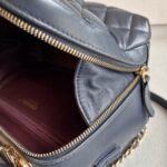 Chanel Trendy CC Bowling Bag Dark Blue Lamsbkin with Gold Hardware #RLKK-3 - Image 24