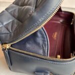 Chanel Trendy CC Bowling Bag Dark Blue Lamsbkin with Gold Hardware #RLKK-3 - Image 25