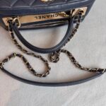 Chanel Trendy CC Bowling Bag Dark Blue Lamsbkin with Gold Hardware #RLKK-3 - Image 20