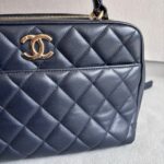 Chanel Trendy CC Bowling Bag Dark Blue Lamsbkin with Gold Hardware #RLKK-3 - Image 5