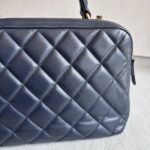 Chanel Trendy CC Bowling Bag Dark Blue Lamsbkin with Gold Hardware #RLKK-3 - Image 7