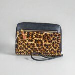 Christian Louboutin Clutch Leopard Print Pony Hair with Gold Hardware Bag #GULUS-1