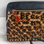Christian Louboutin Clutch Leopard Print Pony Hair with Gold Hardware Bag #GULUS-1 - Image 3