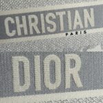 Dior Medium Book Tote Ecru and Gray Toile De Jouy Embroidery Bag #RLRE-1 - Image 18