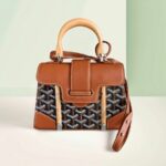 Goyard Saigon Structure Mini Goyardine Canvas/Clamecy Cowhide with Silver Hardware #RLTO-2