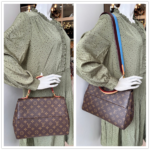 LV Cluny MM Brown Monogram Coated Canvas with Leather and Gold Hardware #RLKO-1 - Image 38