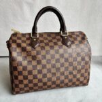 LV Speedy Bandouliere 30CM Damier Ebene Coated Canvas with Leather And Gold Hardware #RLKT-1