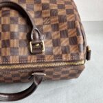 LV Speedy Bandouliere 30CM Damier Ebene Coated Canvas with Leather And Gold Hardware #RLKT-1 - Image 10