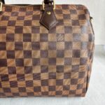 LV Speedy Bandouliere 30CM Damier Ebene Coated Canvas with Leather And Gold Hardware #RLKT-1 - Image 4