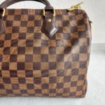 LV Speedy Bandouliere 30CM Damier Ebene Coated Canvas with Leather And Gold Hardware #RLKT-1 - Image 6
