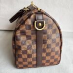 LV Speedy Bandouliere 30CM Damier Ebene Coated Canvas with Leather And Gold Hardware #RLKT-1 - Image 8