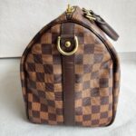 LV Speedy Bandouliere 30CM Damier Ebene Coated Canvas with Leather And Gold Hardware #RLKT-1 - Image 7