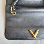 LV Very One Top Handle Bag Black Monogram Shadow Leather with Gold Hardware #RLCO-1 - Image 3