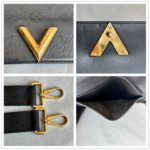 LV Very One Top Handle Bag Black Monogram Shadow Leather with Gold Hardware #RLCO-1 - Image 29