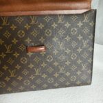 LV Vintage Clutch Brown Monogram Coated Canvas with Leather and Gold Hardware #RLYT-1 - Image 10