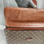 LV Vintage Clutch Brown Monogram Coated Canvas with Leather and Gold Hardware #RLYT-1 - Image 7
